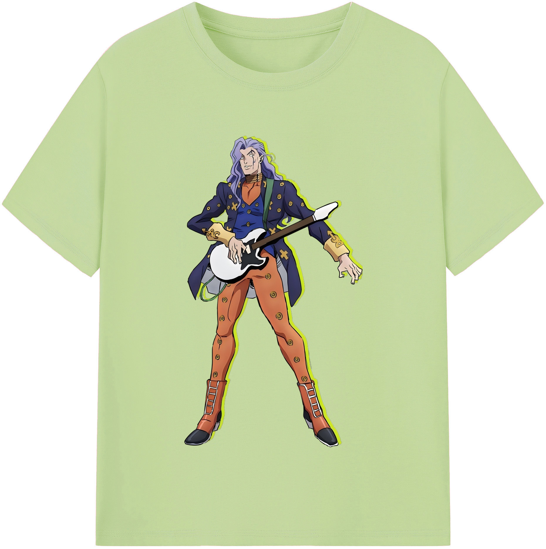 （画像用） ジョジョの奇妙な冒険 おといし あきら JoJo's Bizarre Adventure Akira Otoishi 綿100％半袖Tシャツ（フロントプリント）